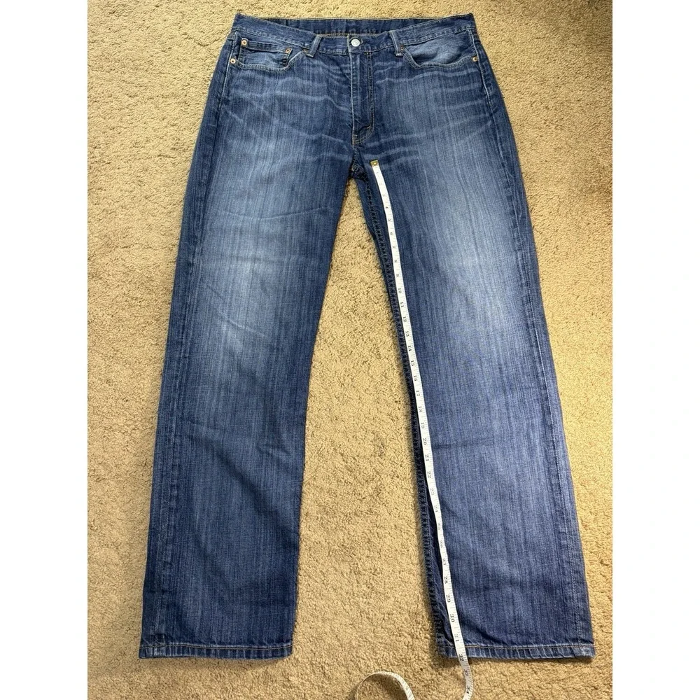 Levis 514 Jeans Men 38x34 Blue Straight Leg Mid Rise Preppy